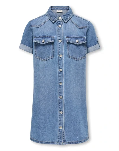 Only - Koglisa Denim Kjole - Medium Blue Denim